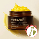 COMPRE 1 Medicube Deep Vita C Creme e (GANHE GRÁTIS 1 Kit de Massagem Facial de Pedra Jade)